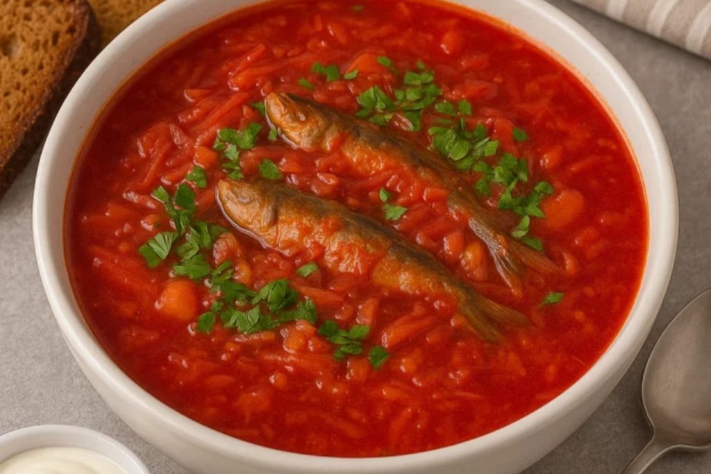 борщ з кількою
