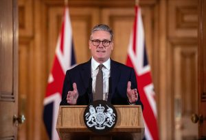 Britain's Prime Minister Keir Starmer holds news conference following first cabinet meeting